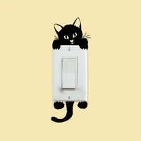diy little cat light switch sticker wall sticker decal home decoration organizer bts poster mirror wall room decor