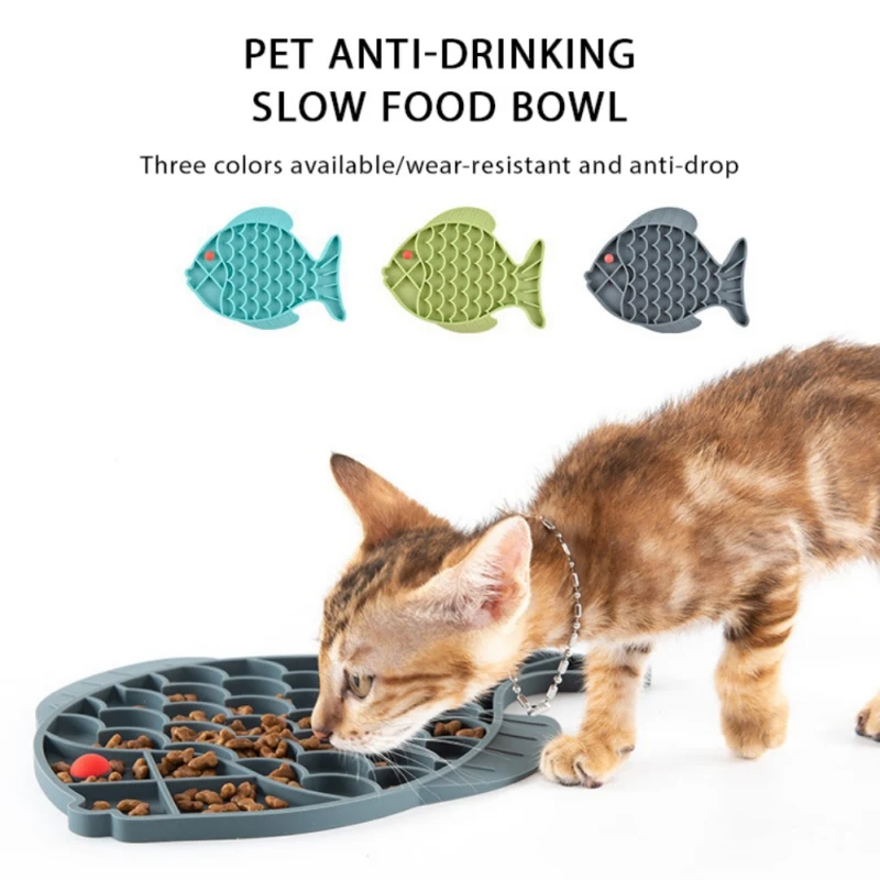 

Pet Feeder Mat Cats And Dogs Licking Food Tray Slow Feeding Mat Cartoon Animal Shape Three Colors Pet Supplies Accessories