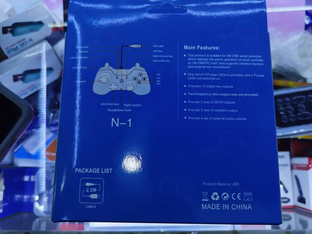 Цветная коробка OEM высококачественный проводной контроллер для игровая