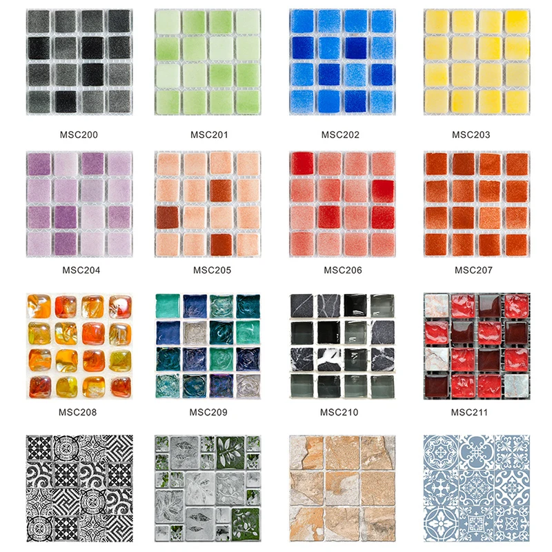 10 sheetsset square crystal film mosaic decoration stickers living room furniture bathroom kitchen self adhesive wall stickers free global shipping