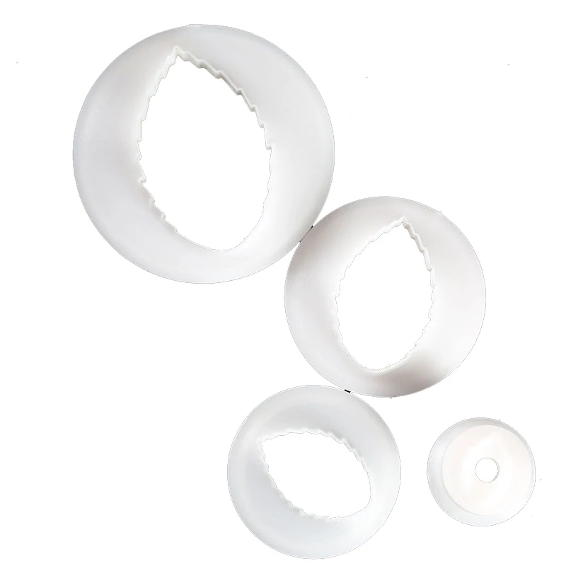 Пищевой пластик помадка Сахарный цветок резак Лист Розы кленовый лист 4 размера в