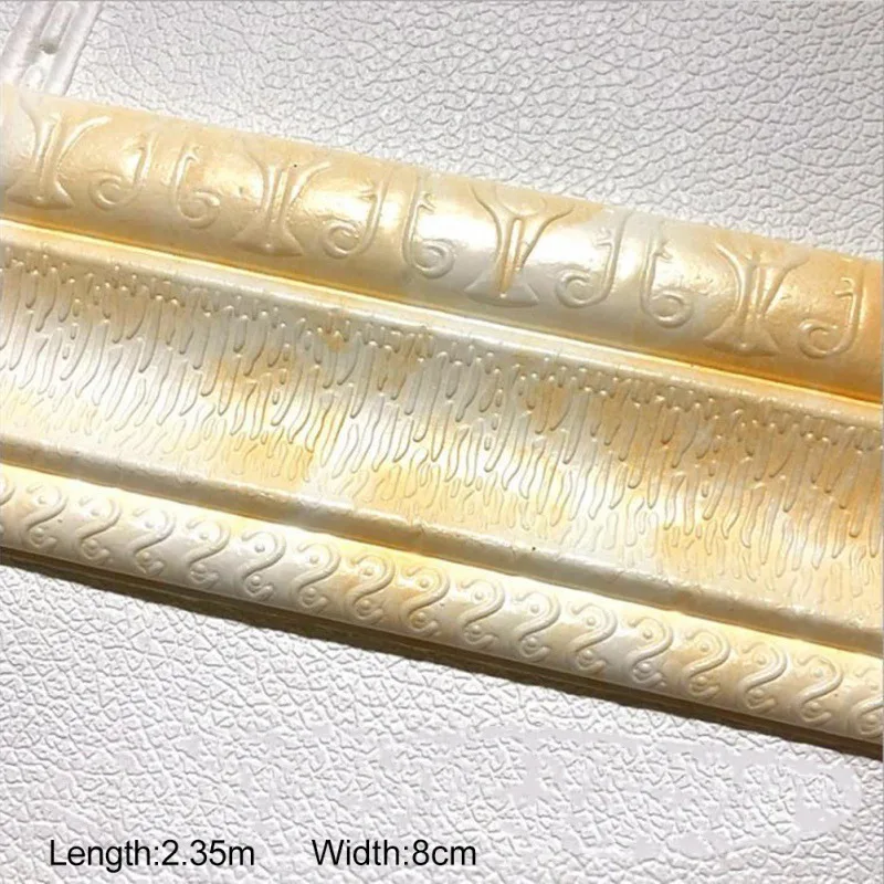 Y Водостойкая 3D Наклейка на стену, верхний угол, линия на стену, полоска на стену, линия талии, наклейка на плитку, обои, граница, домашний декор для стен - Цвет: Y