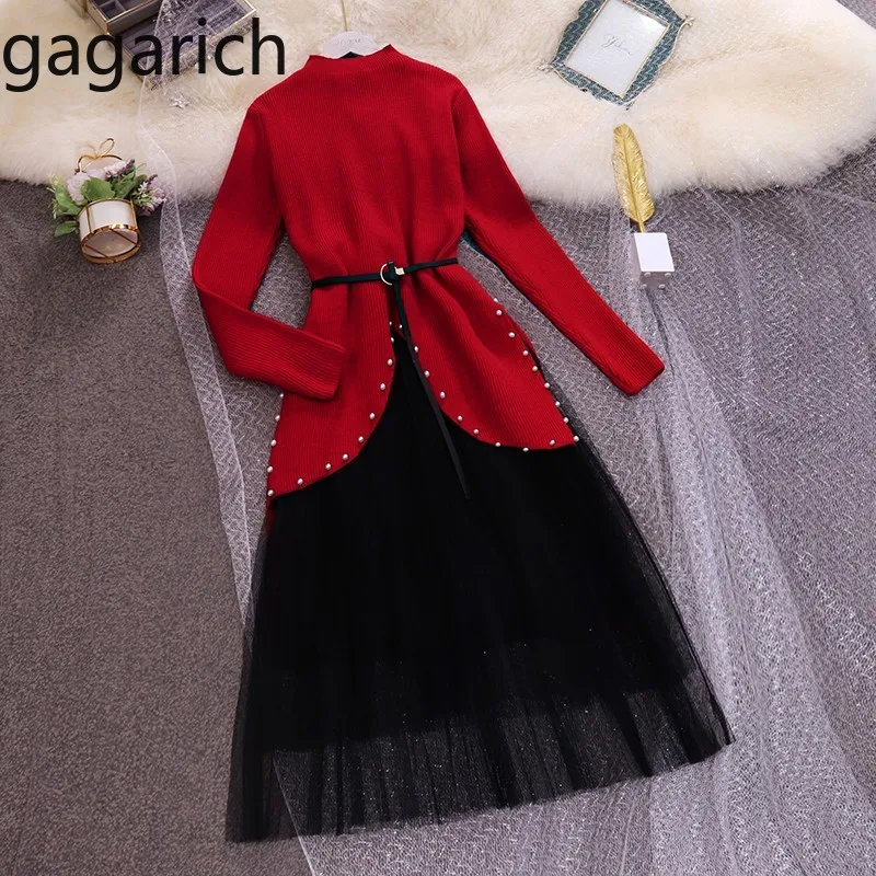 Gagarich Женский комплект из двух предметов 2019 осенний элегантный свитер с круглым