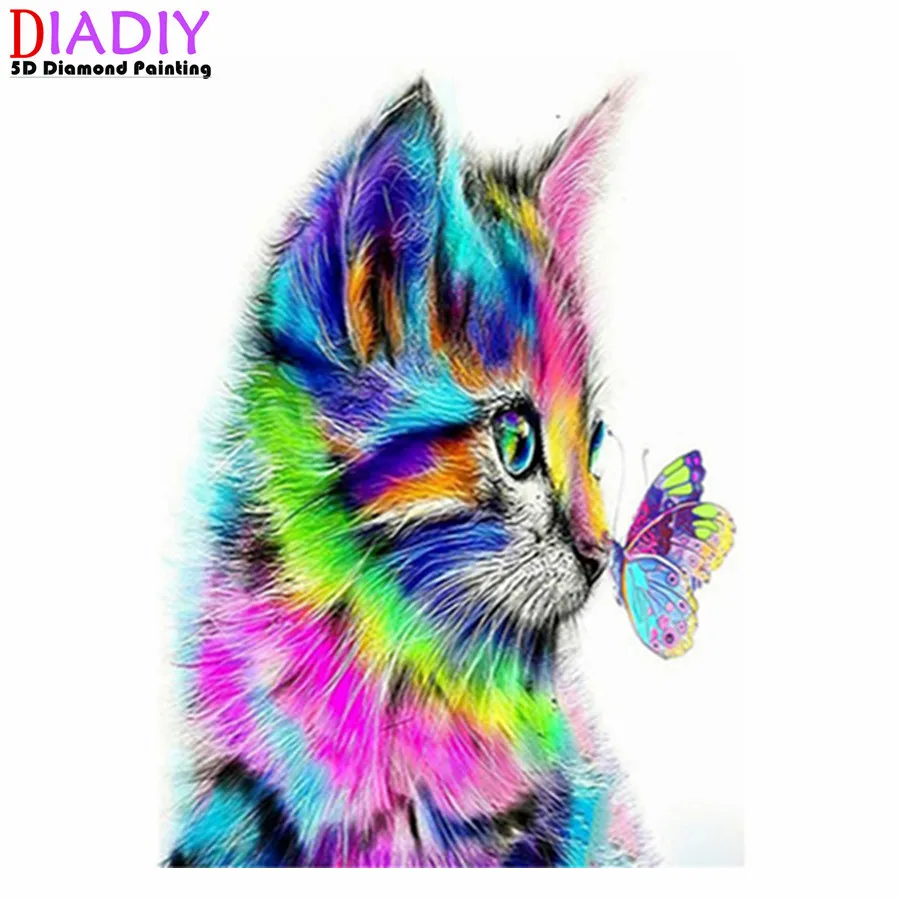 5D DIY Diamond Painting Animal Cross Stitch Kit Full Diamond Embroidery Mosaic Art Picture Cross Stitch Kit Rhinestone Gift