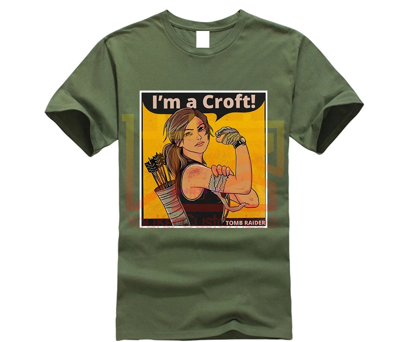 Im A Croft We Can Do It Tomb Raider Мужская футболка с коротким рукавом и принтом Повседневная