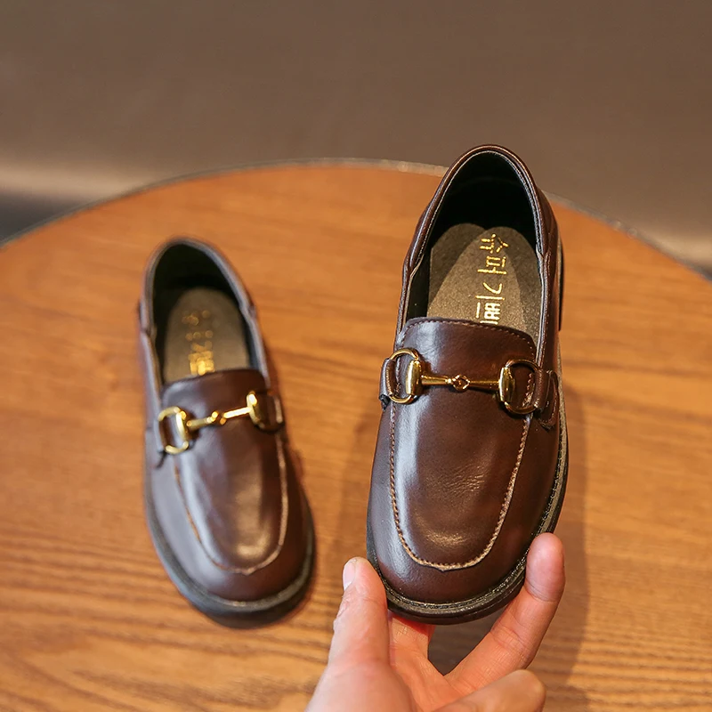 2020 новая детская одежда в британском стиле Модельные туфли для мальчиков Лоферы