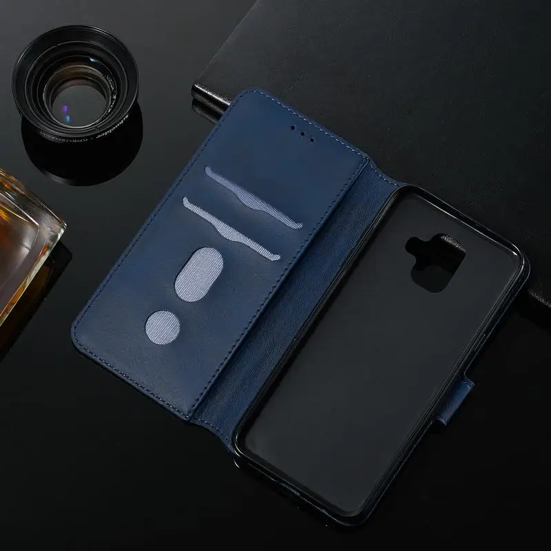 Кожаный чехол для samsung A6 A8 Роскошный чехол из pu кожзама Магнитный Винтаж Businss бумажник телефон Корпус для samsung Galaxy 6 A6 крышка