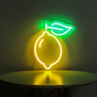 lemon neon sign food fruit led logo flexible neon strip light for barrestaurant decor