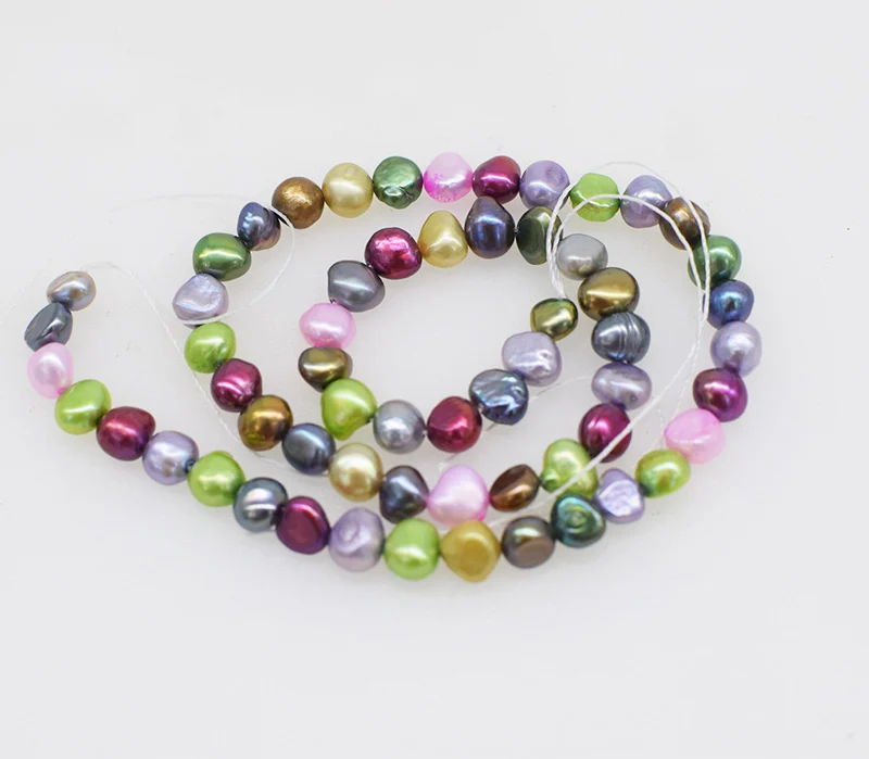 

freshwater pearl mixcolors 6-7mm baroque 36cm FPPJ wholesale nature loose beads for DIY jewelry