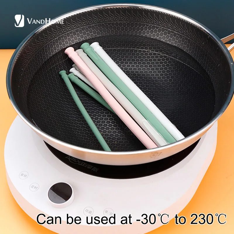 

VandHome Drinking Straw Portable Silicone Set For Drinks Reusable Straw Drinkware Straw With Cleaner Brush Party Bar Accessories