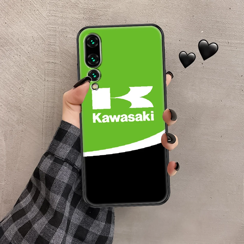 

brand Kawasakis fashion Ninja moto Phone case For Huawei P Mate P10 P20 P30 P40 10 20 Smart Z Pro Lite 2019 black 3D cover