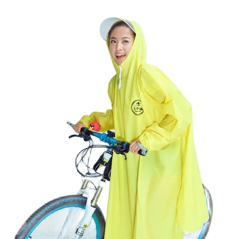Пончо для горного велосипеда пластиковый дождевик взрослых желтый