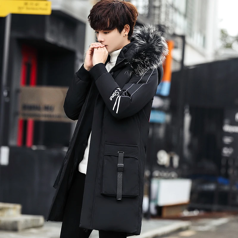 

Парка Grosso Мужская теплая, с меховым воротником и капюшоном, зимняя