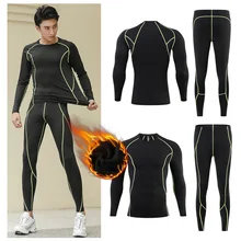 Winter Men's Thermal Underwear Compression Sports Running Suit Fitness Tight Tracksuit Rashguard For Men Gym Jogging Sportswear (2)
