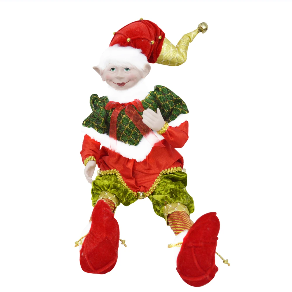 

16" elf doll Christmas tree decoration family gifts for boys and girls plush toys holiday party supply