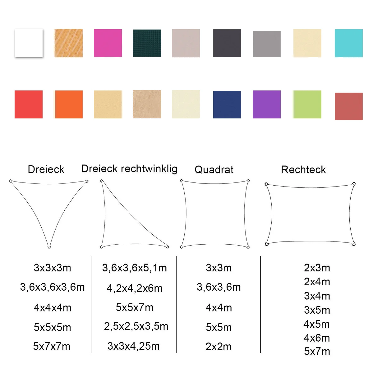 

400D Waterproof Sun-Shelter SunShade Sail Outdoor Rectangle Shade Sail Garden Canopy Yard Sail Beach Awning Khaki Shade Cloth