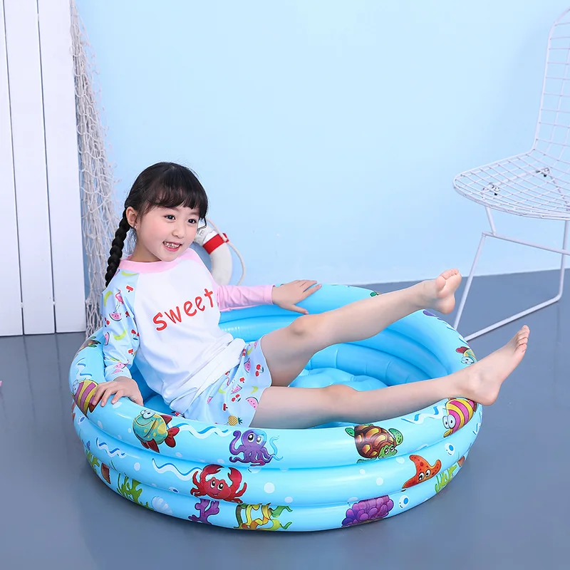 

Rainbow Baby Inflatable Round Swimming Pool for 0-3Y Float Accessories Kids Baby Pool Children Home Use Paddling Pool Large Size