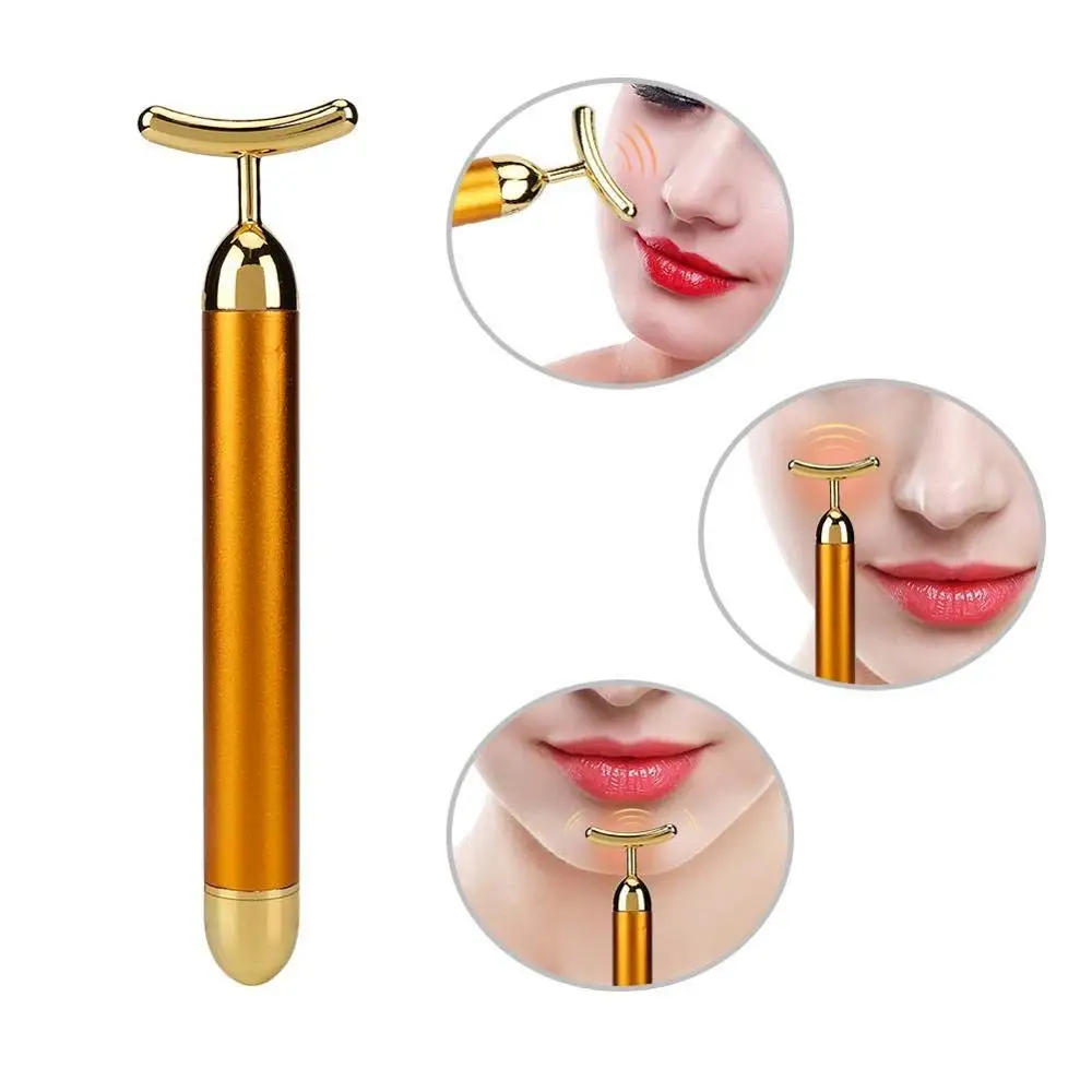 Массажер для лица 24 К U-образный Электрический массажер лифтинга ухода за кожей