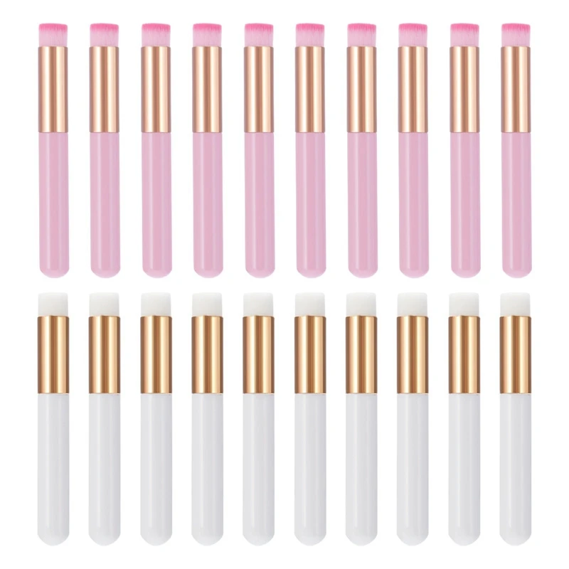 

20Pcs Nose Brush Nostril Blackhead Deep Cleansing Brush Nose Cleaning Brush Facial Cleaning Brush Pink & White