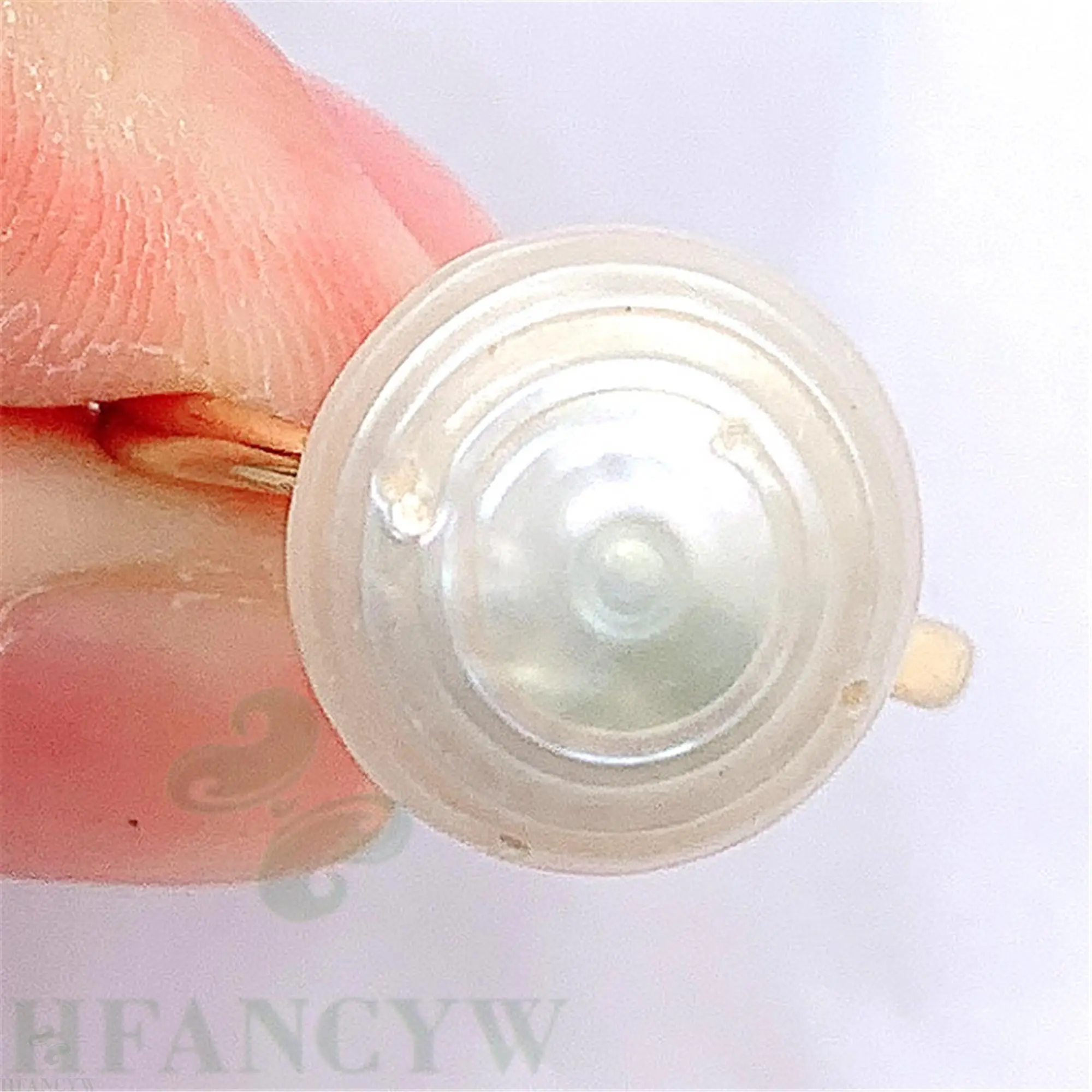 Белое перламутровое Открытое кольцо в стиле барокко регулируемое безупречное