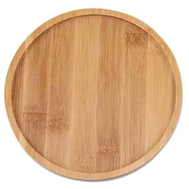 5 Pack Bamboo Plant Saucer 6.1 Inch Round Pot Tray Drainage for Succulent Planters Indoor Outdoor | Дом и сад