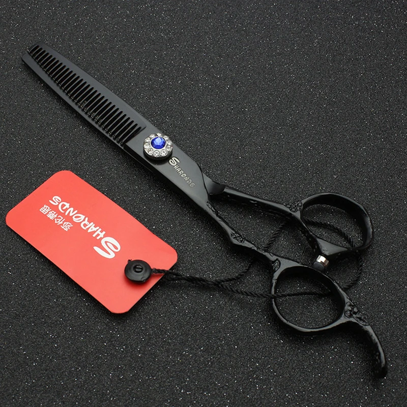 

6-inch professional left-handed hairdressing scissors set personalized pattern hair styling tool stainless steel scissors set