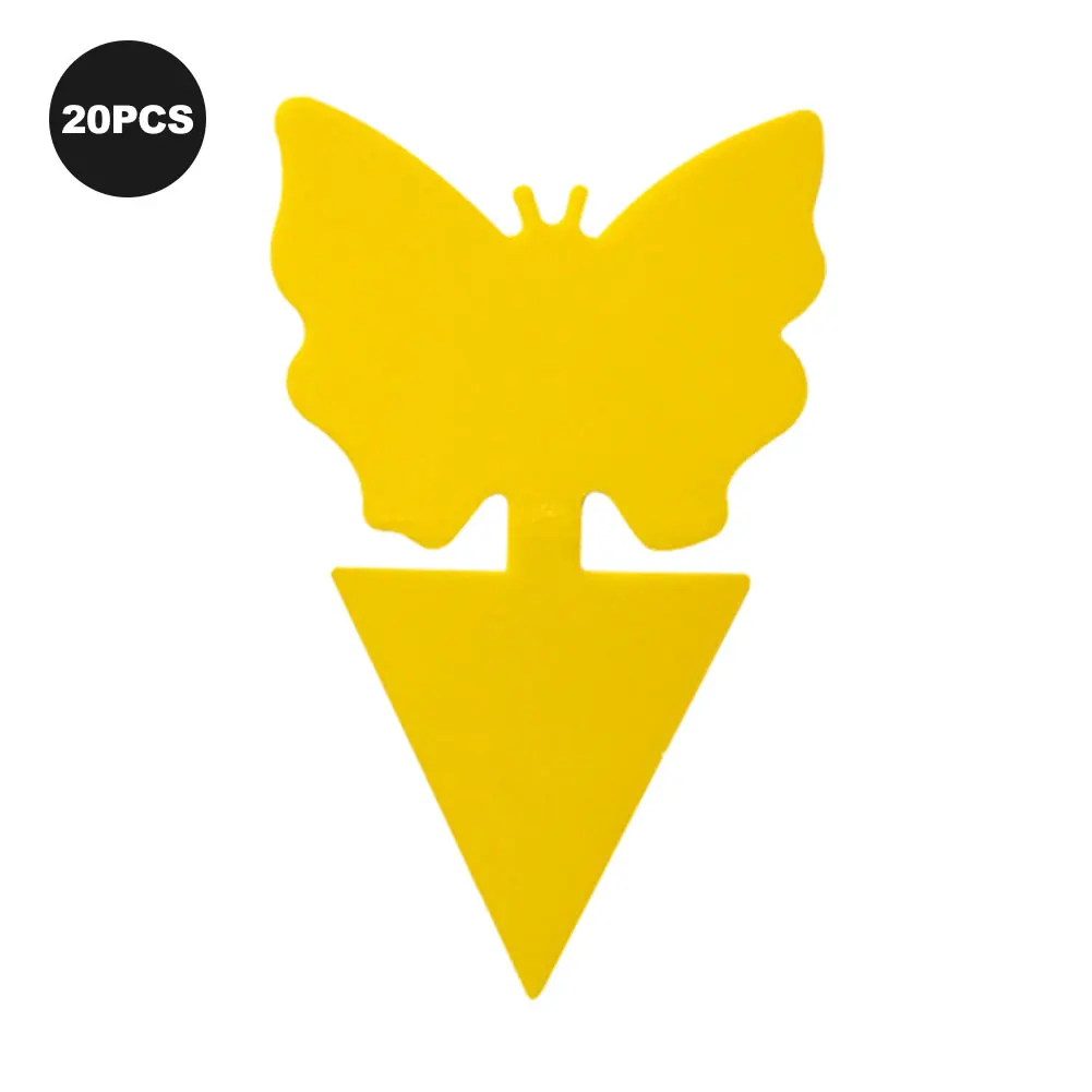 

Sticky Traps Yellow Butterfly Shaped Insect Pest Control Garden Strong Glue Plant Sticky Traps Aphids Dual Sided Fruit Fly Fungu