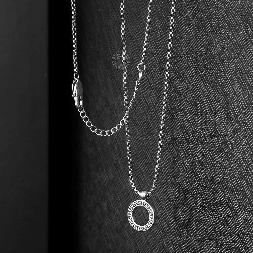 Мужские ожерелья подвески Davieslee с Т образной круглой коробкой из нержавеющей