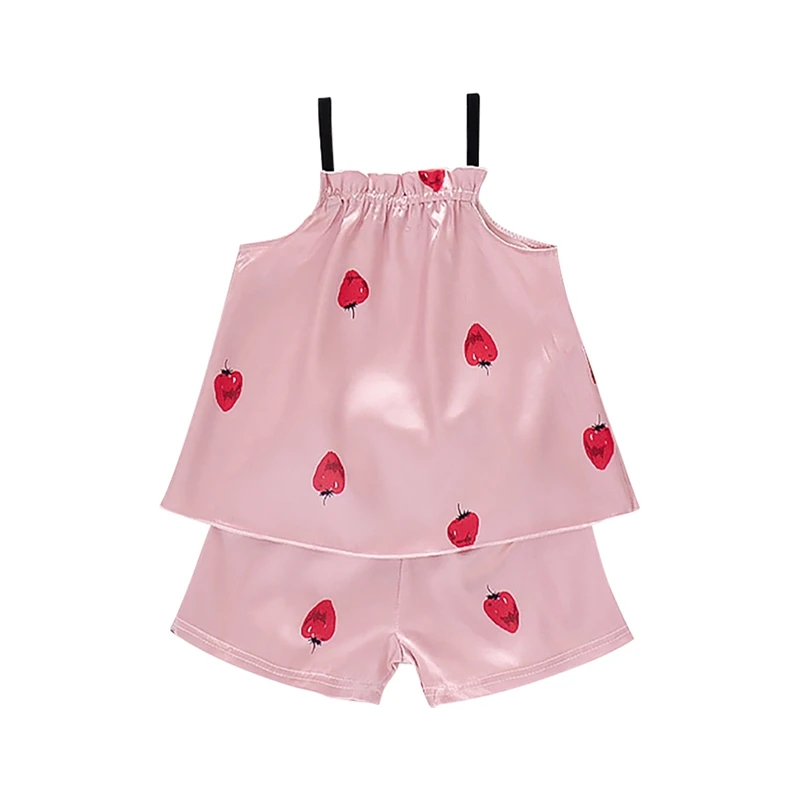 2 шт. детская блузка с коротким рукавом и шорты|Комплекты пижам| |