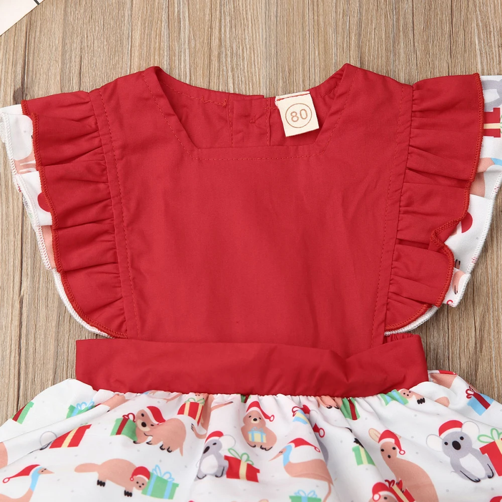 Рождественская одежда одинаковые платья для новорожденных девочек комбинезон