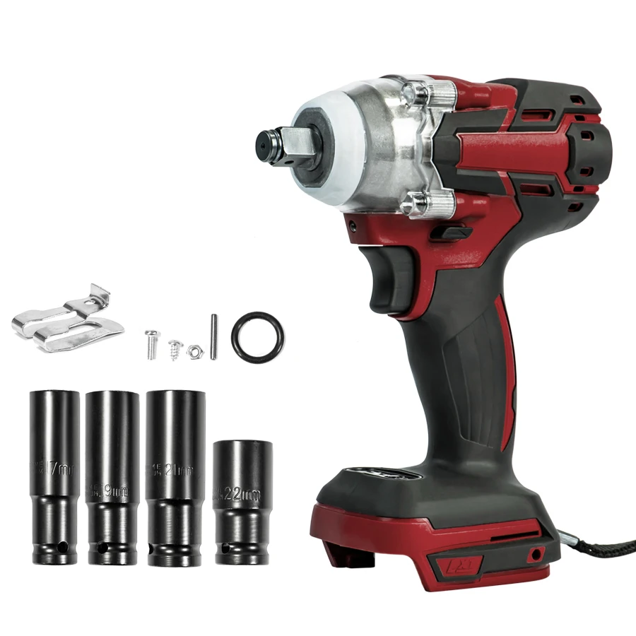 

18V-68V Electric Impact Wrench Rechargeable 1/2 Socket Wrench Cordless Without Battery For Makita 18v Battery DTW285ZOld battery