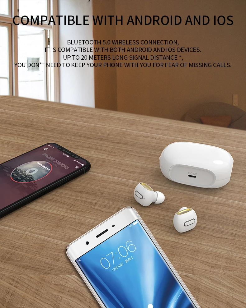 G2 TWS мини беспроводной стерео HIFI5.0 bluetooth наушники спортивные водонепроницаемые наушники ушной заглушки типа dual ear touch с зарядным отсеком