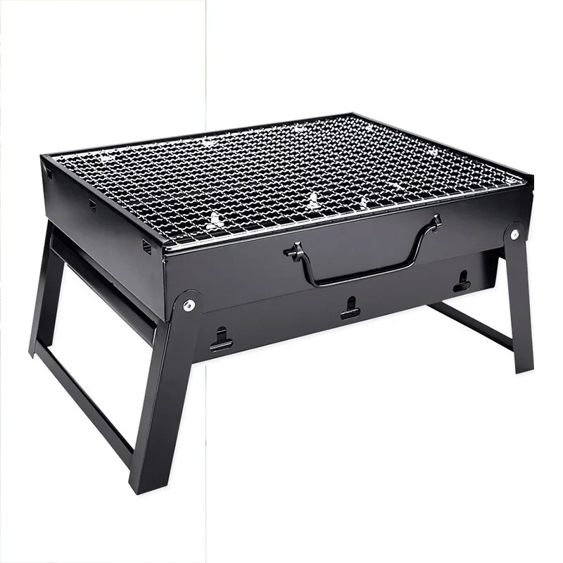 

Outdoor Portable Folding Grill Bbq Camping Grill Small Charcoal Grill Small Black Steel Indoor Grill Barbecue Portable Bbq
