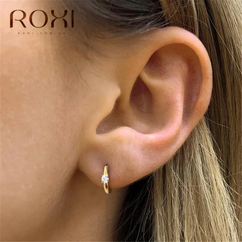 Женские классические серьги из серебра 925 пробы с четырьмя креплениями |