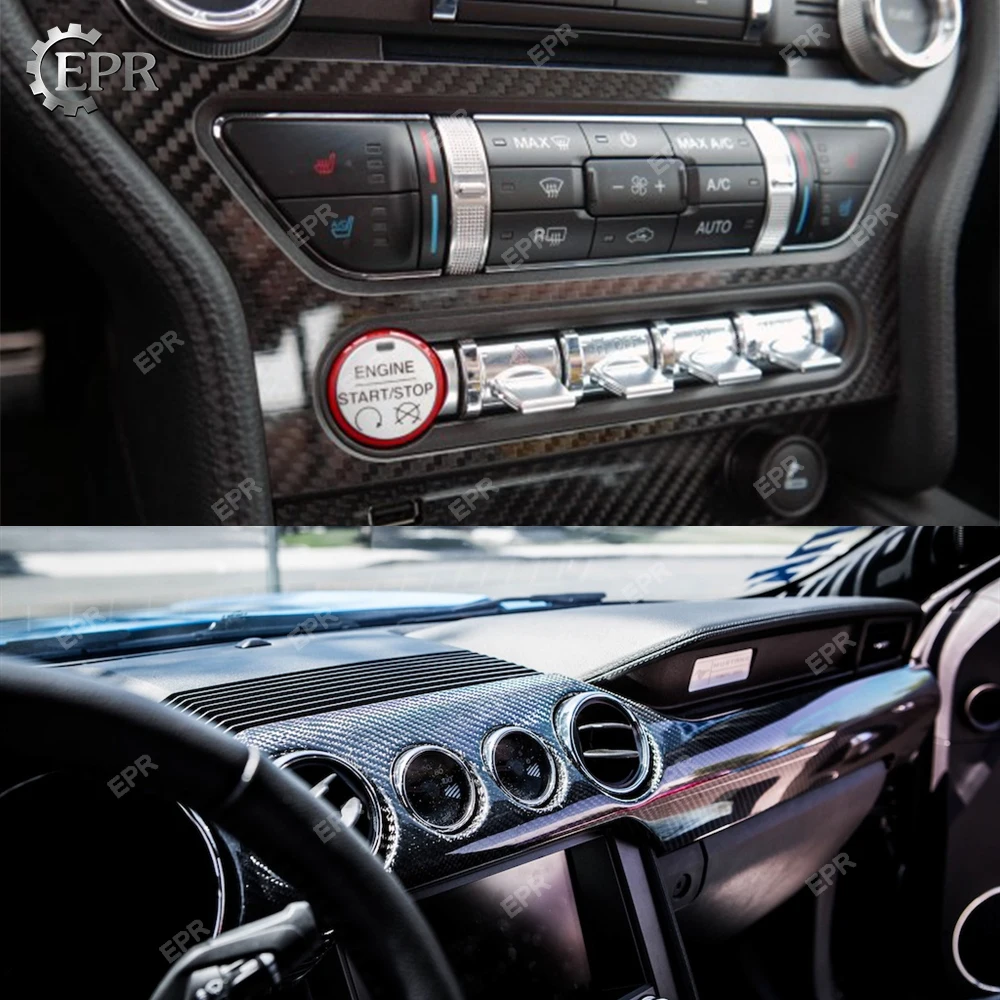 Внутренняя отделка из углеродного волокна для Ford Mustang 2015 крышка приборной