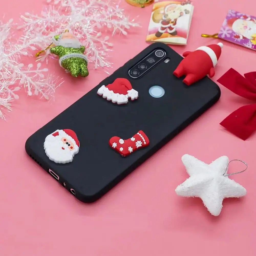Christmas Phone Case for Xiaomi Redmi Note 8 Pro Soft Silicone Cover Santa Claus Doll K20 9t 7 |