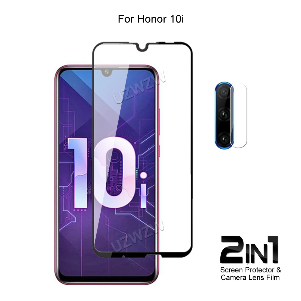 

For Honor 10i Camera Lens Protecting Film & Full Coverage Protective Tempered Glass Phone Screen Protector