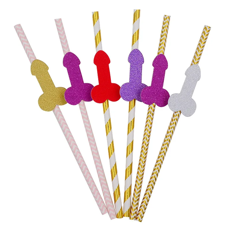 6 шт. бумага для пениса питьевая соломинка свадебной вечеринки свадебный душ