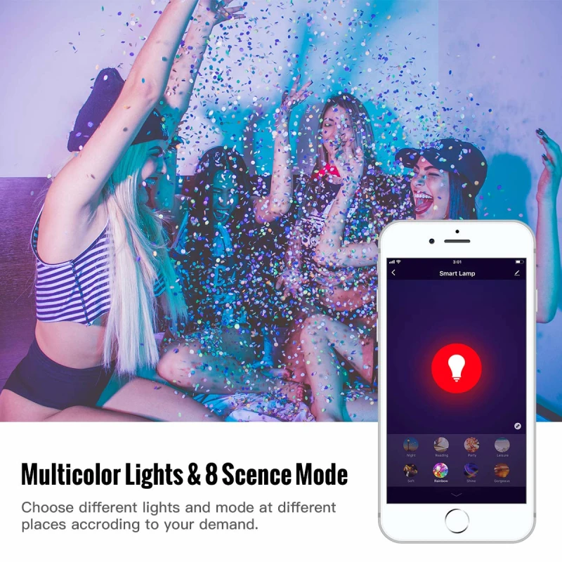 

4W Dimmable Led Bulb GU10 RGB+Warm White Led Spotlight Smart Led Lamp Lighting AC85-265V