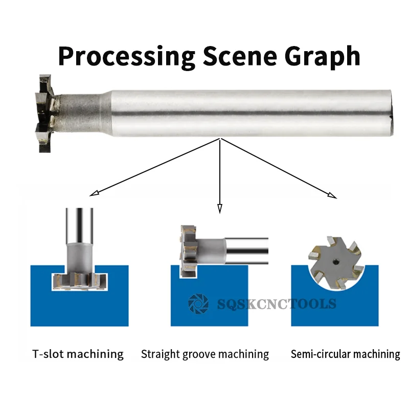 Т-образный фреза из сплава Вольфрамовая сталь шероховатый хвостовик для