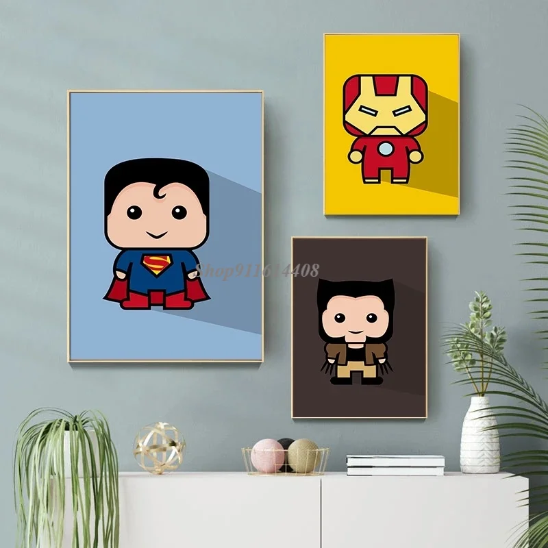 Картина на холсте мультфильм Marvel супергерой фотография Настенная картина декор