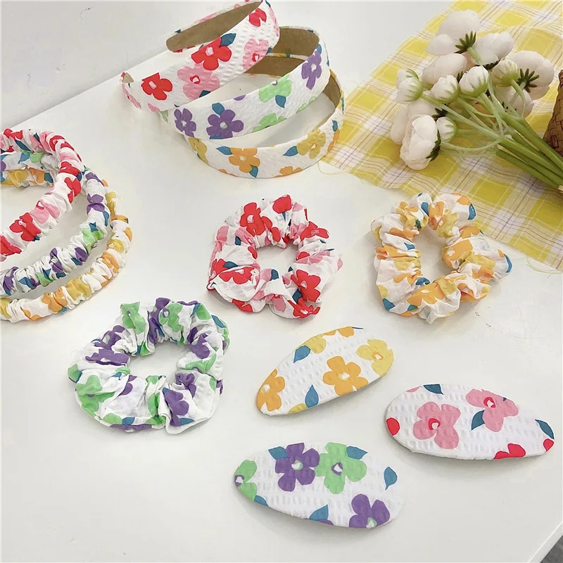 

New flower wide-brimmed hair band sweet large intestine hair band hair rope cute bb hairpin fold headband women