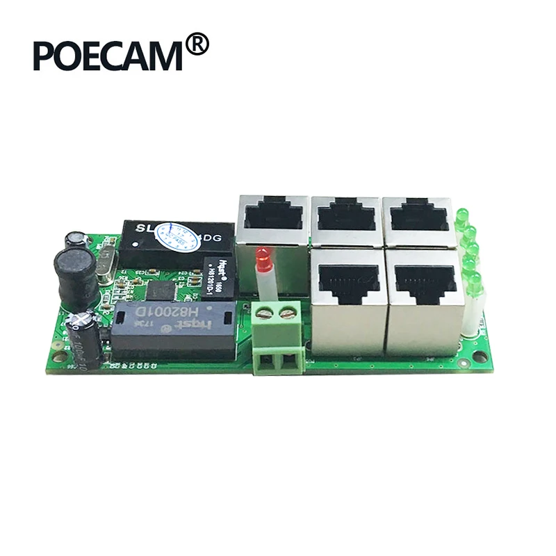 Мини модуль коммутатора PCBA размер 5 портов 100 Мбит/с порты RJ45|Сетевые коммутаторы|