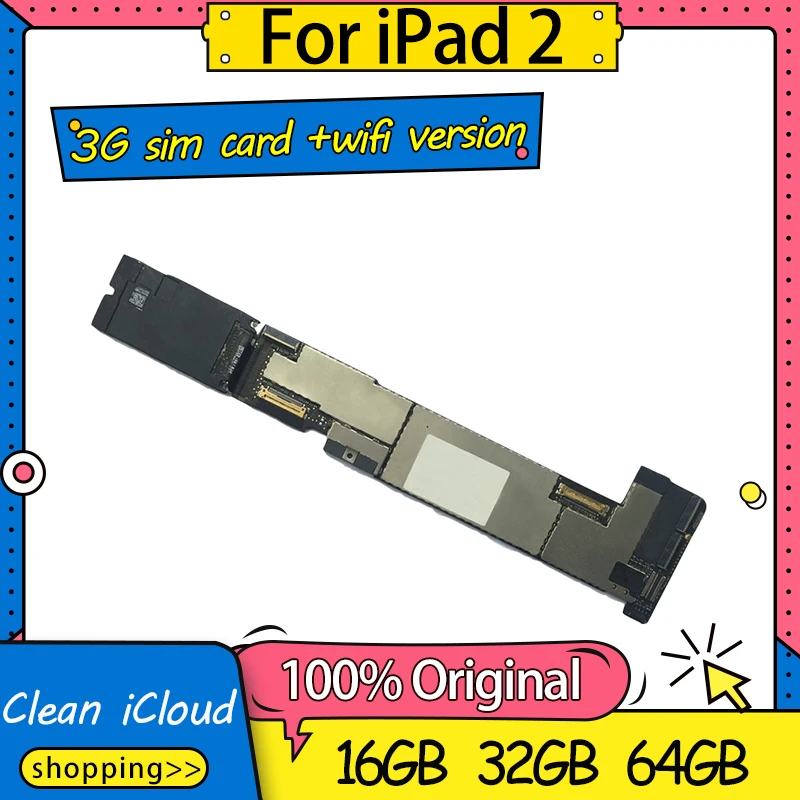Разблокированная материнская плата A1396/A1397 для iPad 2 3G 16 ГБ 32 64 с системой IOS|Антенны