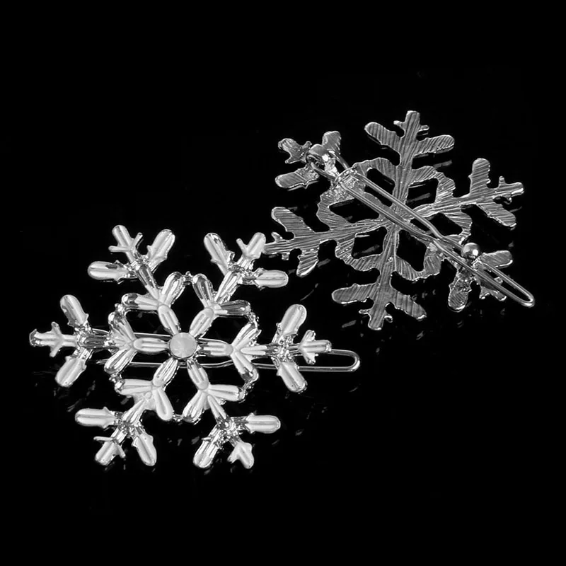Новые женские заколки для волос со стразами в виде снежинок 40 ГБ 2 шт. пряжки