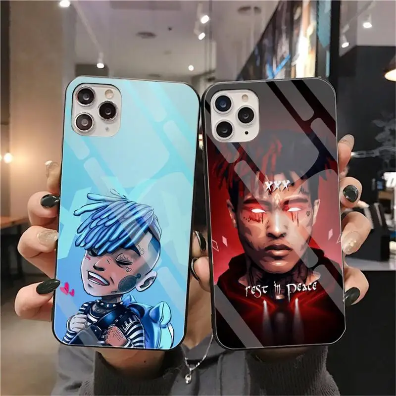 

Cartoon XXXTentacion Phone Case Tempered Glass For iPhone 12 pro max mini 11 Pro XR XS MAX 8 X 7 6S 6 Plus SE 2020 case
