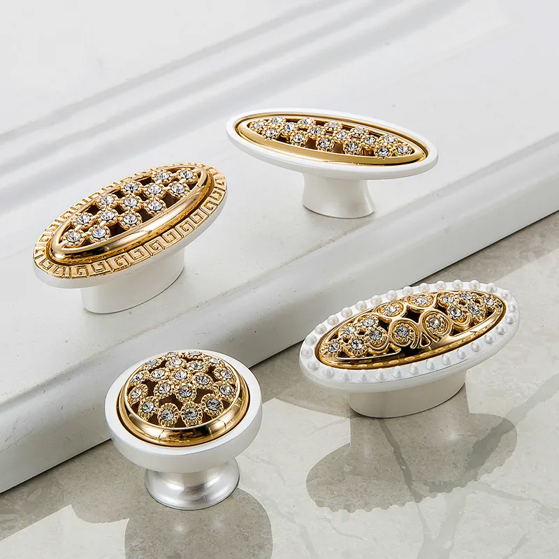 Ручка дверная из цинкового сплава с кристаллами | Обустройство дома