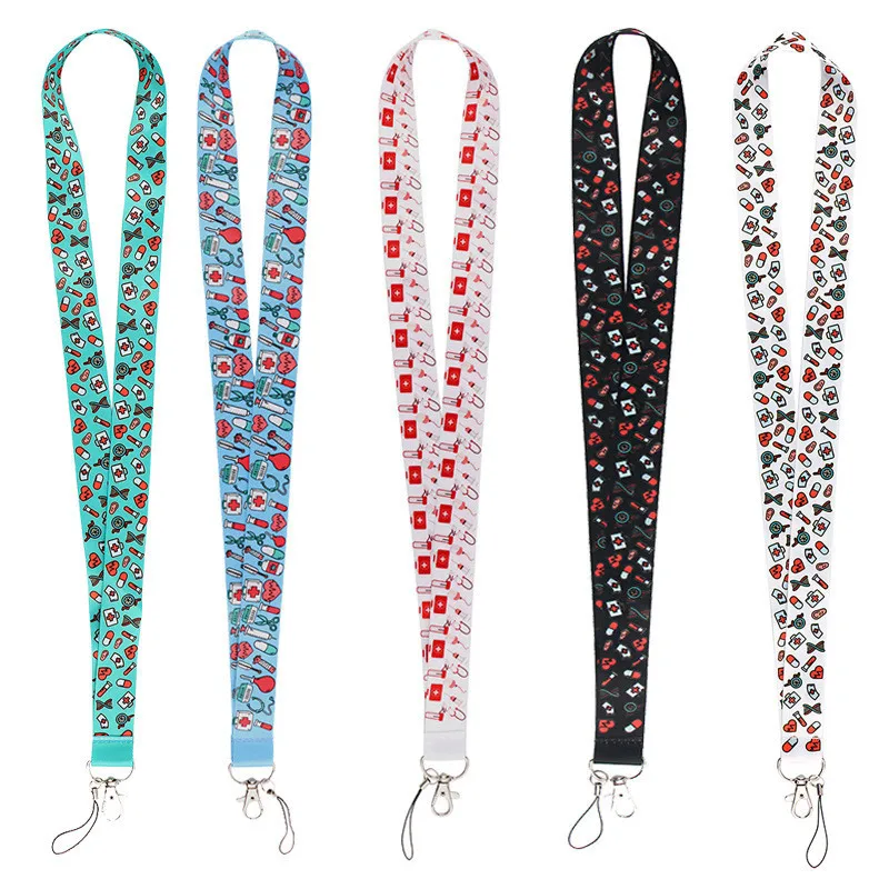 

Medical Keychain Cartoon Cute Doctor Nurse Lanyard for Keys Phone ID Name Tag DIY Hanging Rope Key Ring Gifts