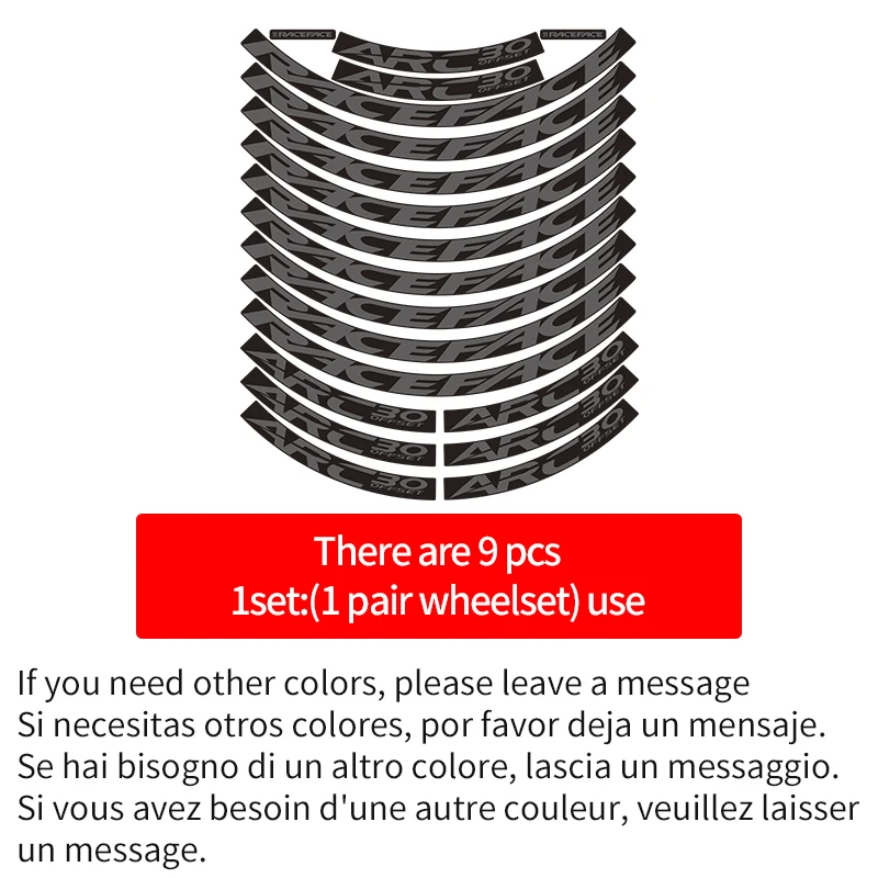 RACEFACE ARC30 MTB обода наклейки велосипед колеса набор наклейка Аксессуары для