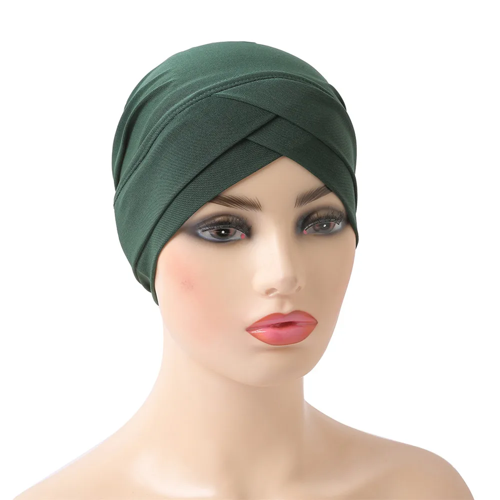 2021 Full Cover Inner Hijab Caps Muslim Stretch Turban Cap Islamic Underscarf Bonnet Solid Color Under Scarf Turbante Mujer |